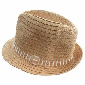 Janie and Jack Straw Fedora Hat size 2-3T New NWT